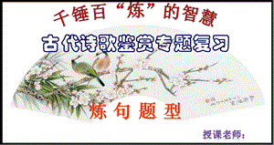 诗歌鉴赏之炼句ppt课件.ppt