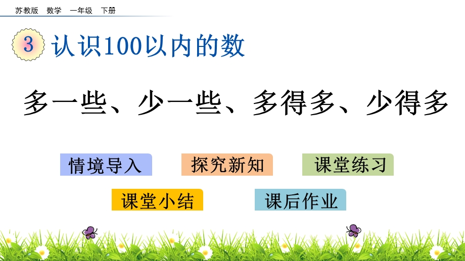 苏教版数学一下3.7多一些、少一些、多得多、少得多ppt课件.pptx_第1页