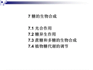 糖的生物合成ppt课件.ppt