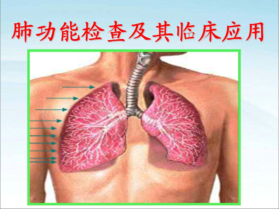 肺功能检查及临床应用ppt课件.ppt_第1页