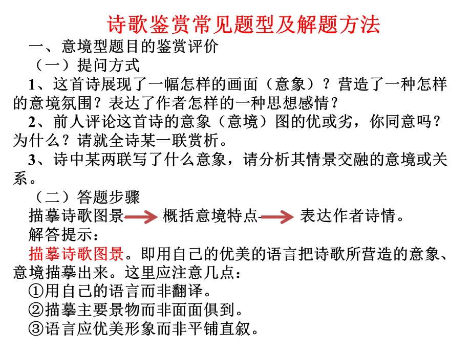 诗歌鉴赏常见题型及解题方法ppt课件.pptx_第1页