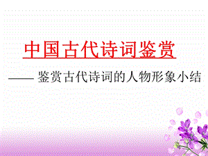 诗歌鉴赏人物形象小结ppt课件.ppt