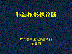 肺结核CT表现ppt课件.ppt