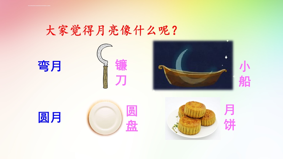 部编版一年级语文上册2小小的船(完美版)ppt课件.ppt_第2页