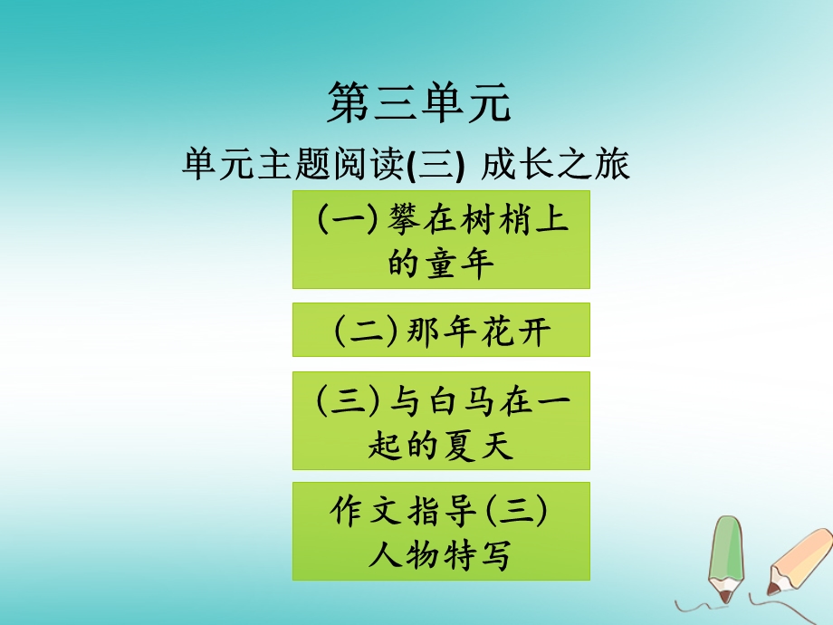 部编版七年级(初一)语文上册第三单元主题阅读讲义新人教版ppt课件.ppt_第1页