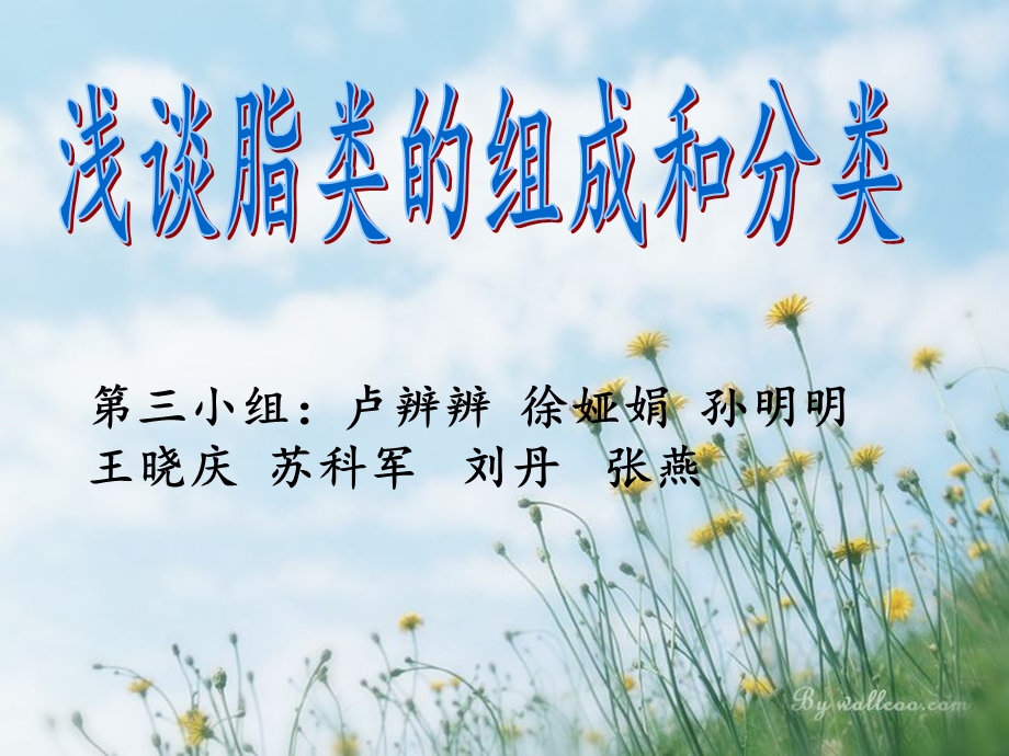 脂类的组成和分类ppt课件.ppt_第1页