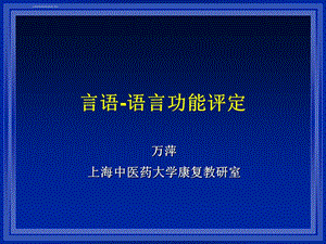 言语语言功能评定ppt课件.ppt