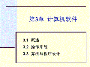 第3章计算机软件ppt课件.ppt