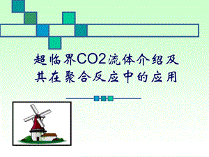 超临界CO2聚合反应ppt课件.ppt