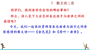 部编版七年级语文上册《散文诗二首》ppt课件.pptx