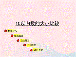 青岛版一年级数学上册第一单元信息窗4《10以内数的大小比较》ppt课件.ppt