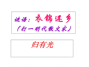 项脊轩志 ppt课件优秀全面 完整.ppt