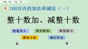 苏教版一年级数学下册第四单元《100以内的加法和减法一》PPT课件.ppt