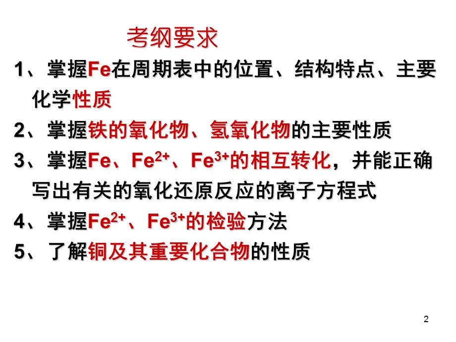 铁铜及其重要化合物高三一轮复习讲解ppt课件.ppt_第2页