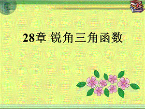 28章 锐角三角函数(全章ppt课件).ppt