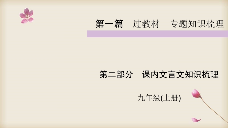 2020中考部编人教版语文复习ppt课件九年级上课内文言文知识梳理.ppt_第1页