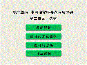 2019年中考作文得分点分项突破之二选材教学ppt课件.pptx