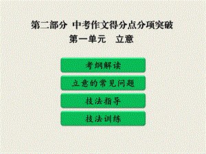 2019年中考作文得分点分项突破之一立意教学ppt课件.pptx