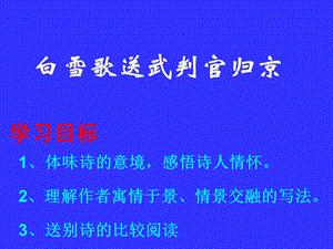 《白雪歌送武判官归京》优秀ppt课件.ppt