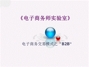 《电子商务师实验室》B2Bppt课件.ppt