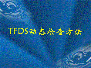 TFDS动态检查方法ppt课件.ppt