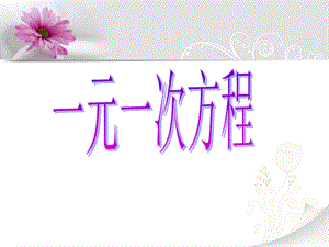 《一元一次方程》ppt课件.ppt