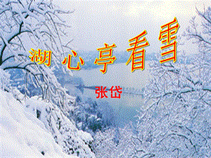 《湖心亭看雪》复习ppt课件.ppt