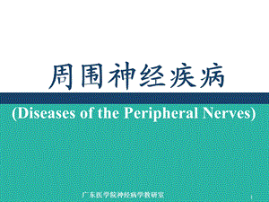 《周围神经疾病》PPT课件.ppt