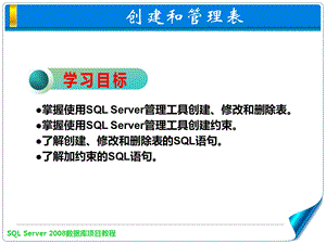 SQL创建和管理表ppt课件.ppt