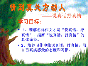 七年级说真话抒真情作文教学ppt课件.ppt