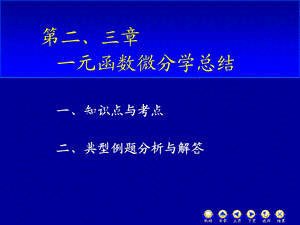 一元函数微分学总结ppt课件.ppt