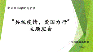 《停课不停学 齐心抗疫情》主题班会ppt课件.pptx