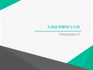 cta头颈血管解剖分段ppt课件.ppt