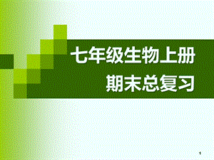 七年级生物上册期末复习ppt课件.ppt