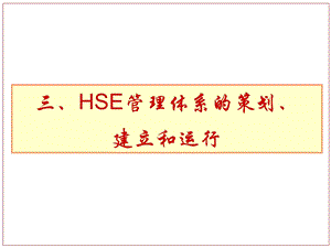 HSE管理体系的策划建立和运行ppt课件.ppt