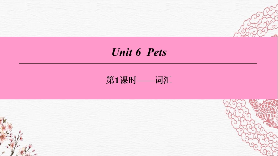 八年级英语下册Unit6Pets第1课时词汇牛津深圳版ppt课件.ppt_第1页