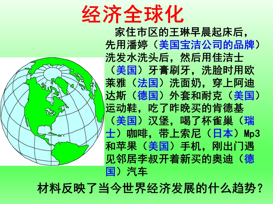 人教版必修一《经济生活》111面对经济全球化ppt课件.ppt_第1页