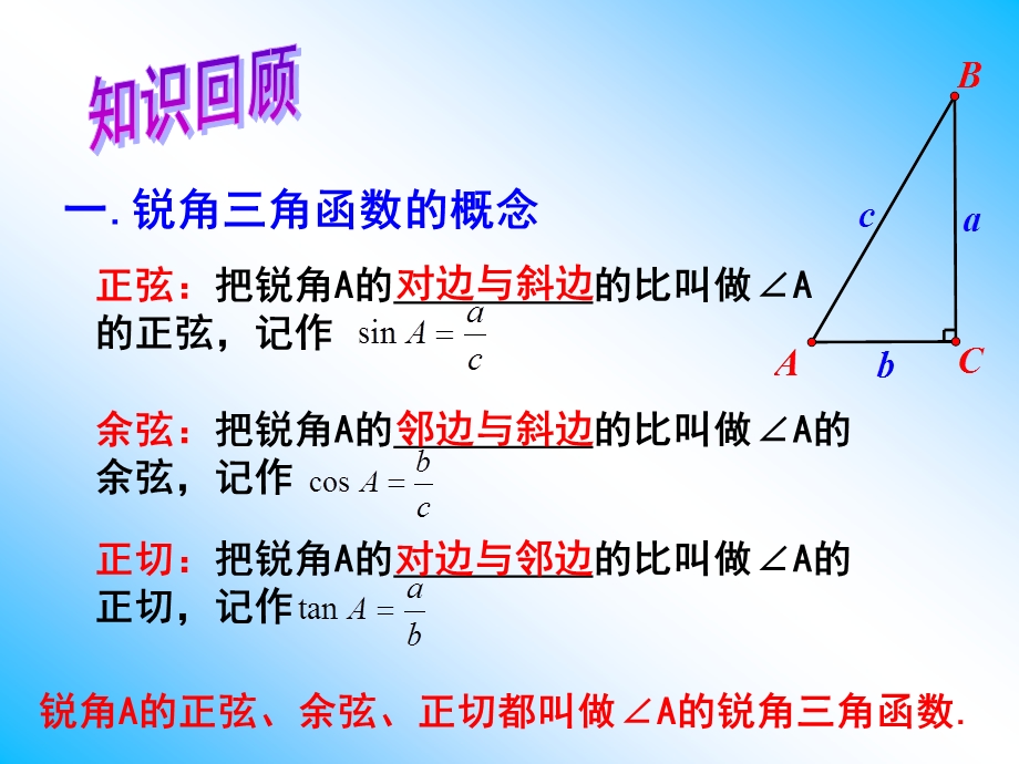 公开课《锐角三角函数复习》PPT课件.ppt_第3页