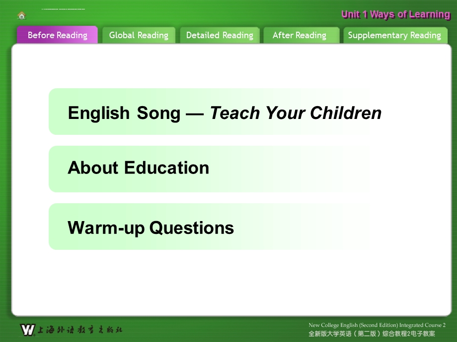 全新版大学英语(第二版)综合教程2电子教案课件.ppt_第1页