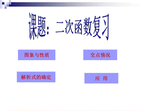 二次函数总复习初中数学讲课教案PPT课件.ppt