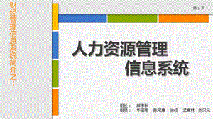 人力资源管理信息系统介绍ppt课件.pptx