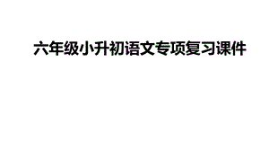 六年级小升初语文专项复习ppt课件.pptx