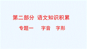 云南省2020届中考语文复习方案第二部分语文知识积累专题一字音字形ppt课件.ppt