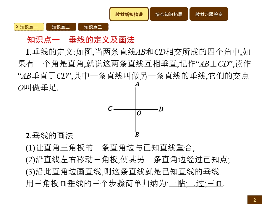 人教版七年级下数学ppt课件垂线.pptx_第2页