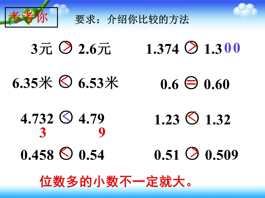 人教版三年级下册小数的大小比较练习课ppt课件.pptx_第3页