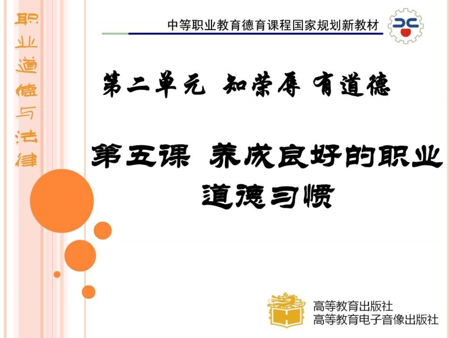 第五课 二 在践行职业道德中养成良好的职业行为习惯1课件.ppt_第1页