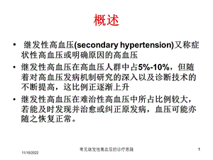 常见继发性高血压的诊疗思路课件.ppt