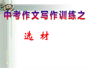 中考作文选材ppt课件.ppt