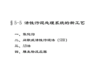 活性污泥处理系统的新工艺课件.ppt