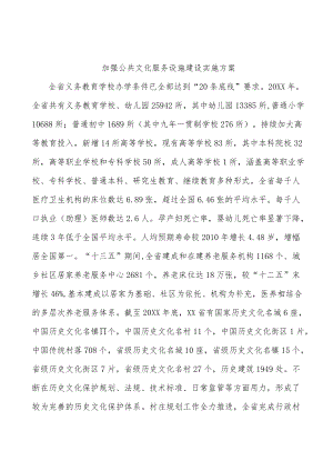 加强公共文化服务设施建设实施方案.docx